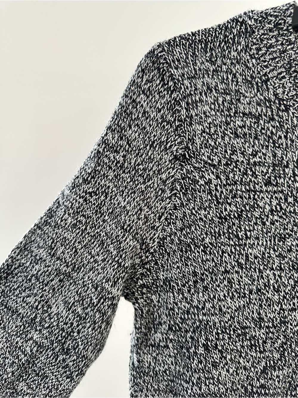 H&M Black & White Marled Crewneck Sweater - Picture 3 of 6